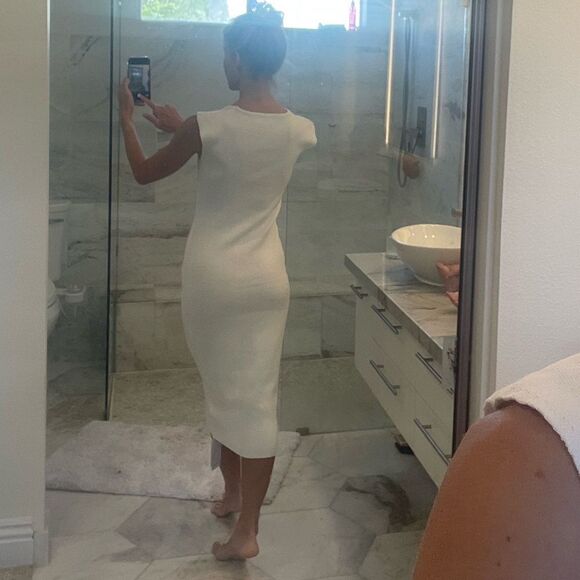 Commense white knit midi dress size S, NWT - Picture 2 of 2